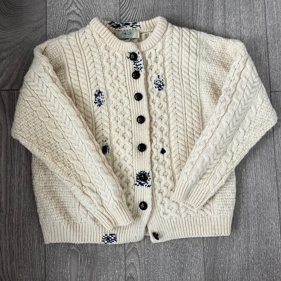 Vintage Irish Wool Cardigan - Picture 1 of 3